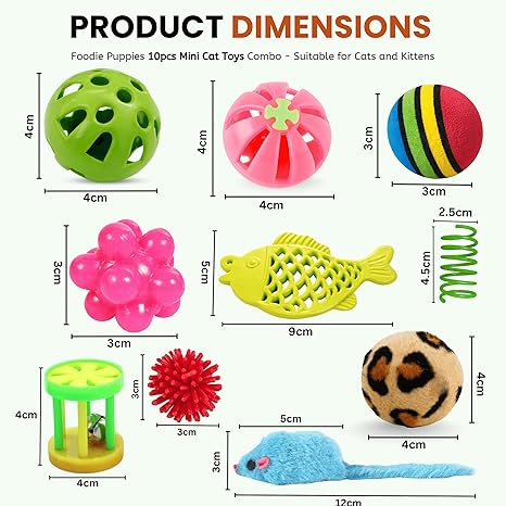 10-Piece Interactive Cat Toy
