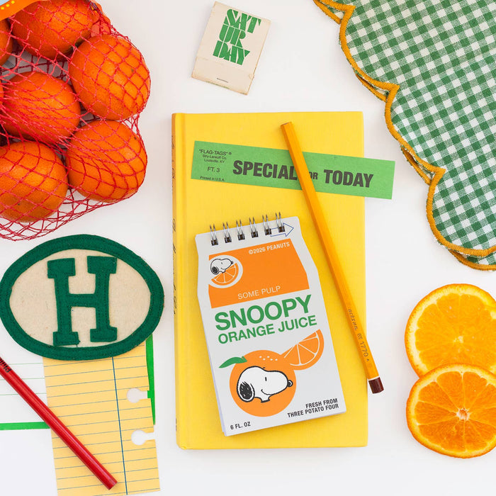 3P4 X Peanuts® Grocery - Snoopy Orange Juice Mini Notebook