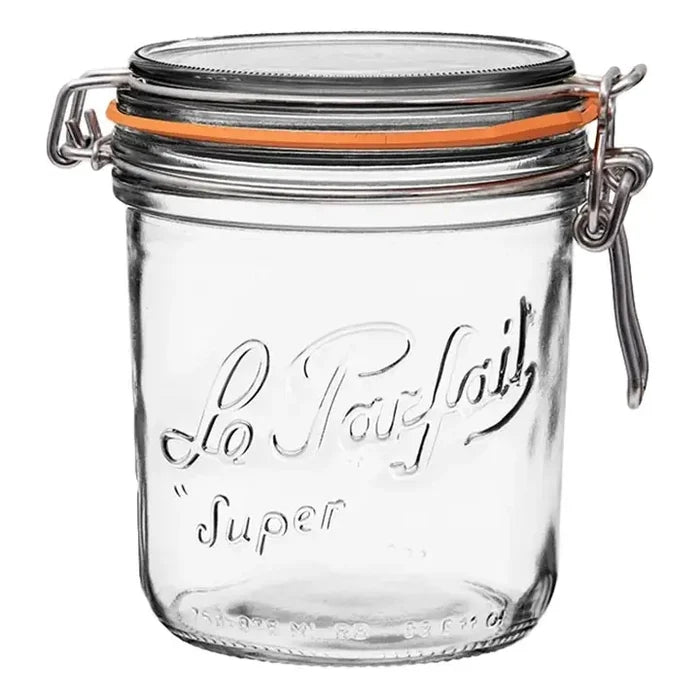 750ml Tapered French Glass Preserving Jar With Airtight Rubber Seal