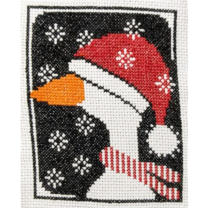 A Silly (Christmas) Goose Cross Stitch Pattern-Stitched Modern