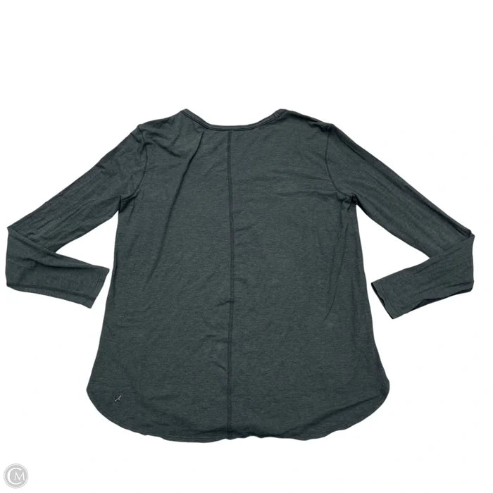 Athletic Top Long Sleeve Collar By Lululemon In Grey, Size: M