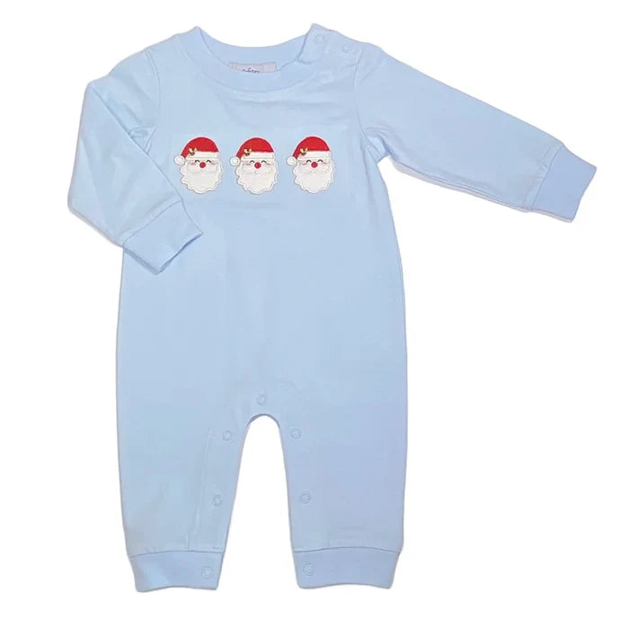 Blue Santa Boys Romper
