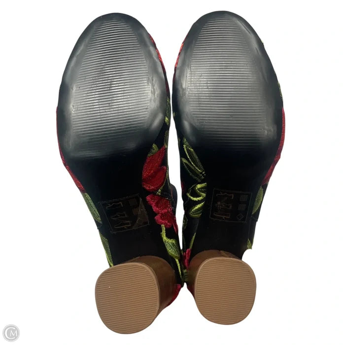 Boots Ankle Heels By Market & Spruce In Floral Print, Size: 8.5