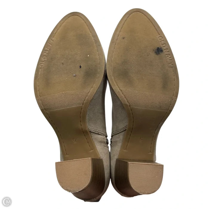 Boots Ankle Heels By Old Navy In Taupe, Size: 6