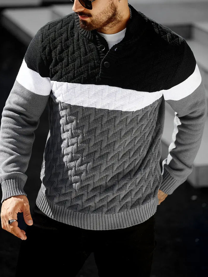 Brit & Boho™️ | The Atlas Henley Knit Pullover Brit & Boho | Fashion & Boutique