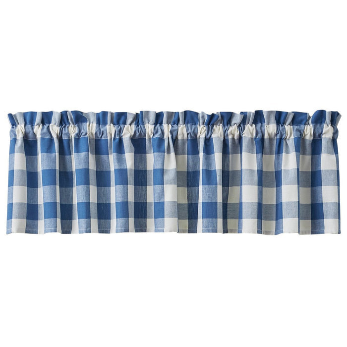 Wicklow Blue Buffalo Check Valance-Lange General Store