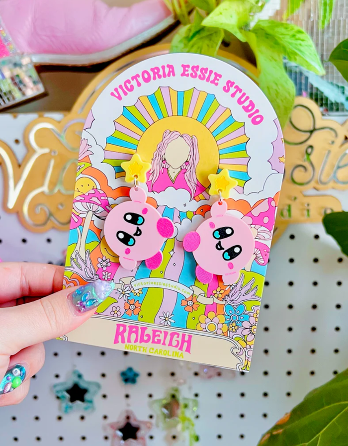 Derpy Kirby Earrings