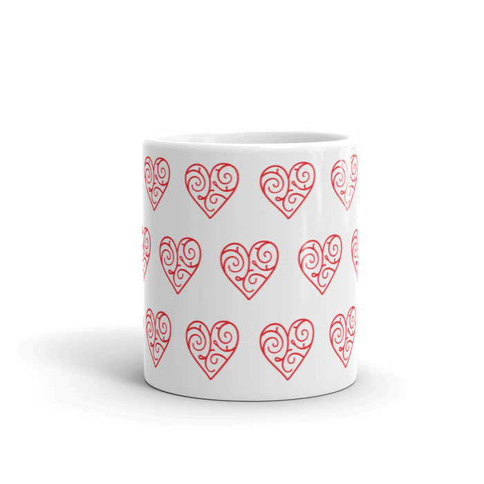 Fall In Love Vine Hearts Ceramic Mug - Bloom Seventy Seven