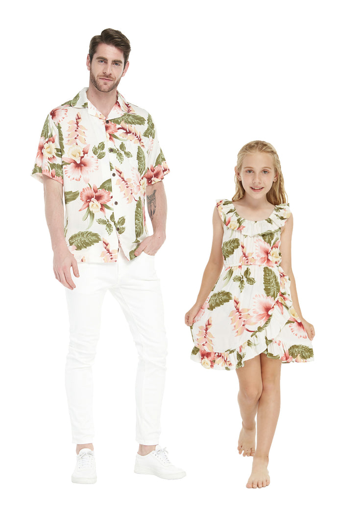 Father Daughter Nalani Set in Rafelsia Cream