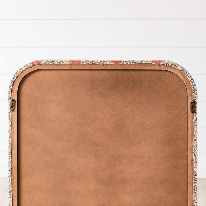 Floral Textile Framed Mirror