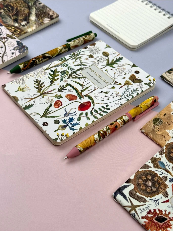 Greens and Flowers A5 Notebook
