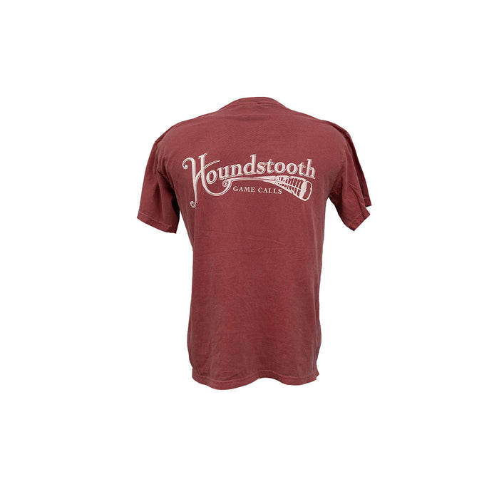 Houndstooth Game Calls Logo Comfort Color Red Short Sleeve T-Shirt LP