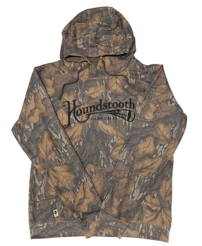 Houndstooth Washed Out Hoodie Fall Foliage