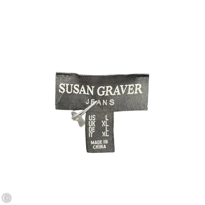 Jacket Denim By Susan Graver In Black, Size: L