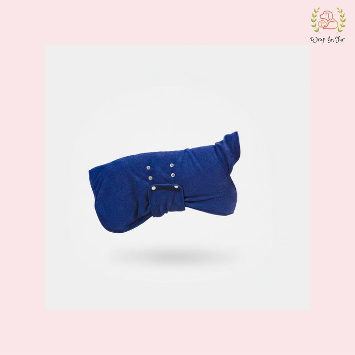 Navy Blue Dog Bathrobe – Ultra-Soft Quick-Dry Pet Towel Coat