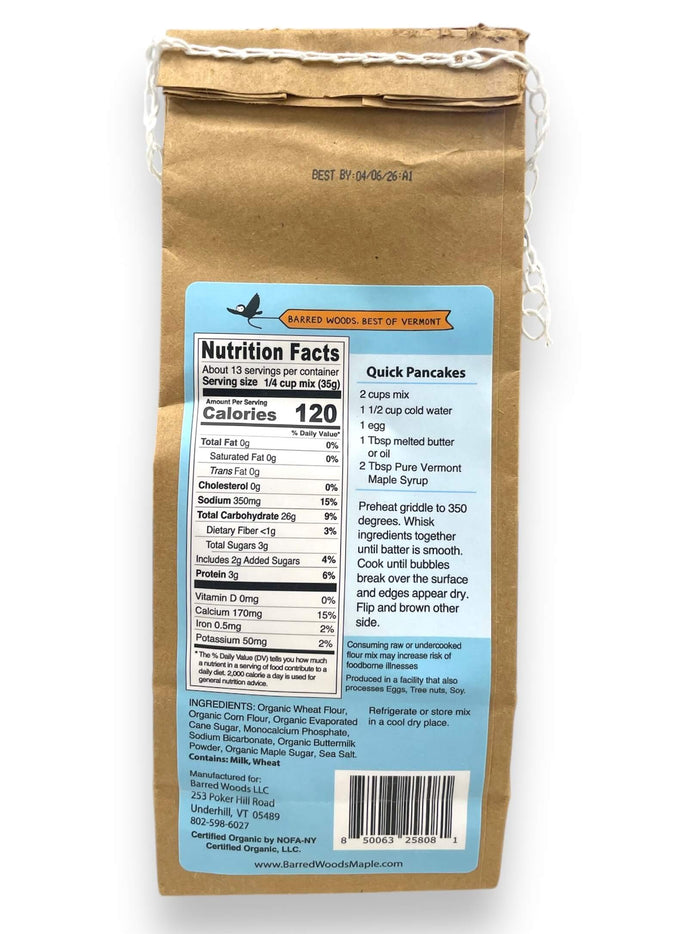 Organic Maple Buttermilk Pancake Mix