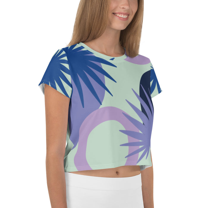 Palm Print Crop Tee