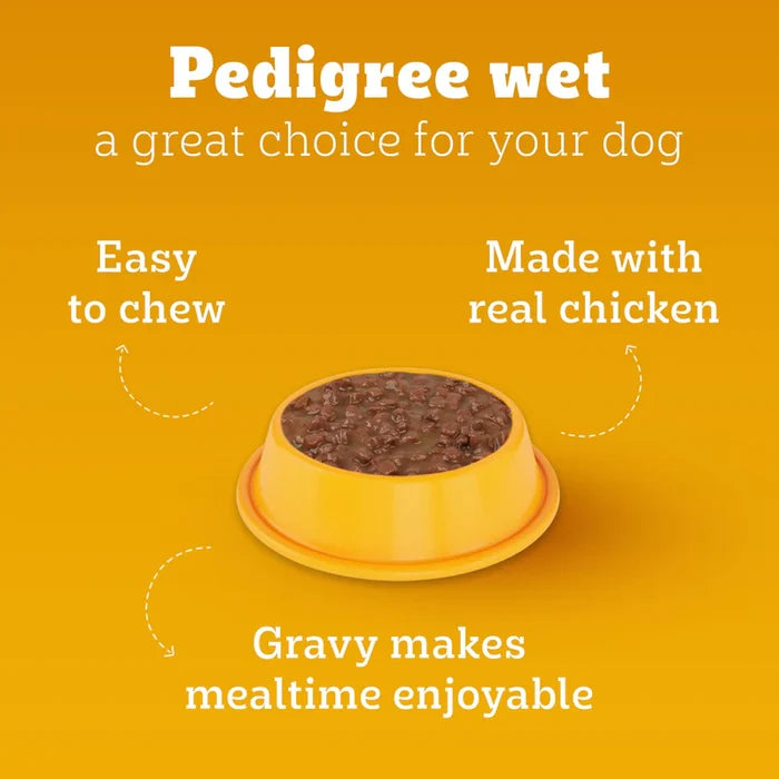 Pedigree Puppy Chicken & Liver Chunks in Gravy Wet Dog Food - 130g
