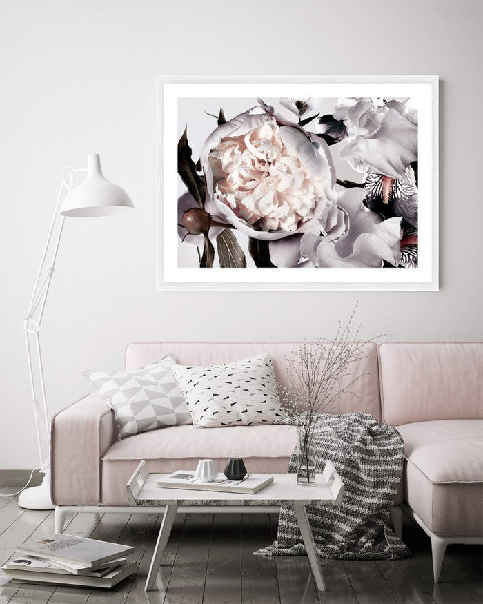 Peonies and Roses | Framed Print