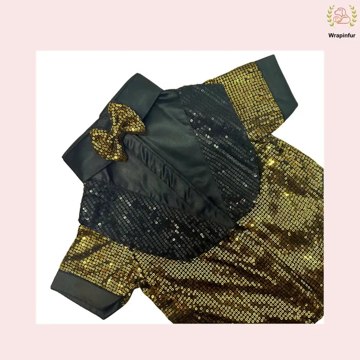 Premium Golden Dog Tuxedo Jacket – Wedding Occasion Wear