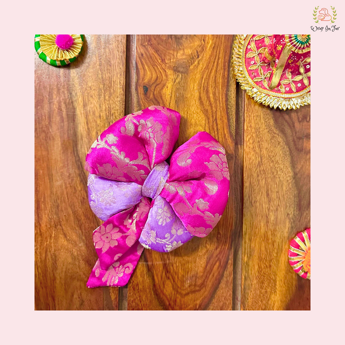 Purple Pink Festive Dog Bow