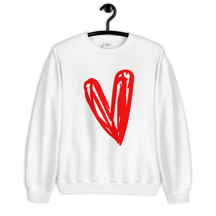 Red Heart Unisex Sweatshirt - Bloom Seventy Seven