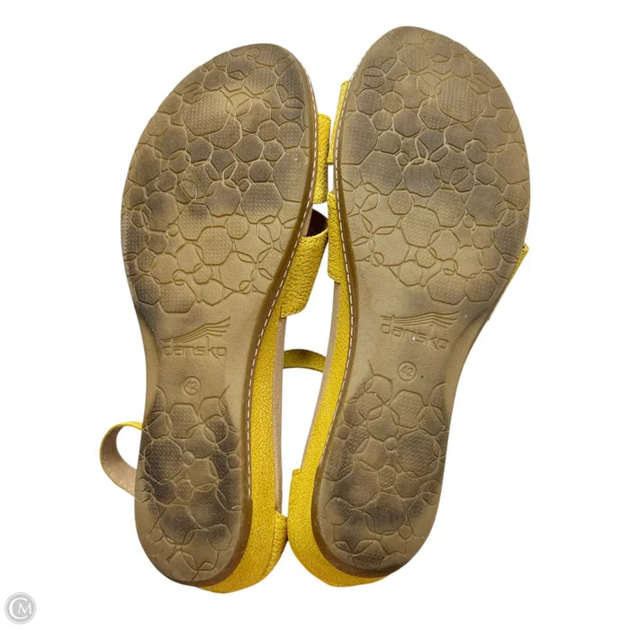 Sandals Heels Wedge By Dansko In Yellow, Size: 11.5