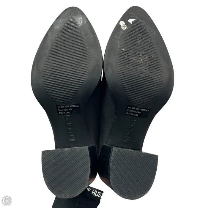 Shoes Heels Block By Report In Black & Silver, Size: 5.5