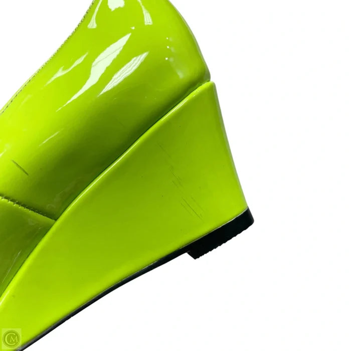 Shoes Heels Wedge By Wayderns In Green, Size: 10.5