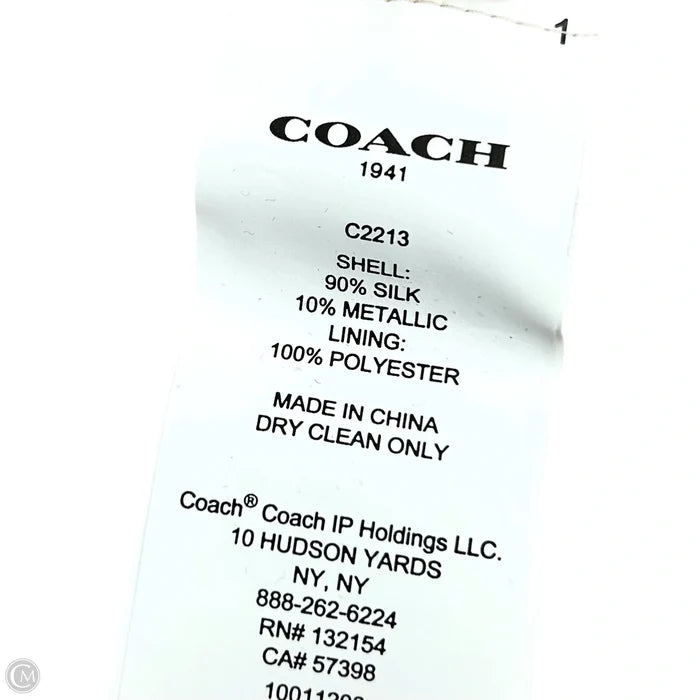 Skirt Designer By Coach In Peach, Size: S