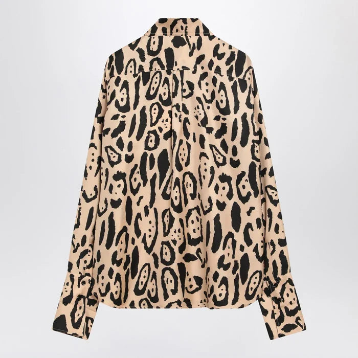 Sportmax - Silk animal print shirt Brand Apparel & Accessories > Clothing > Shirts & Tops 40 IT