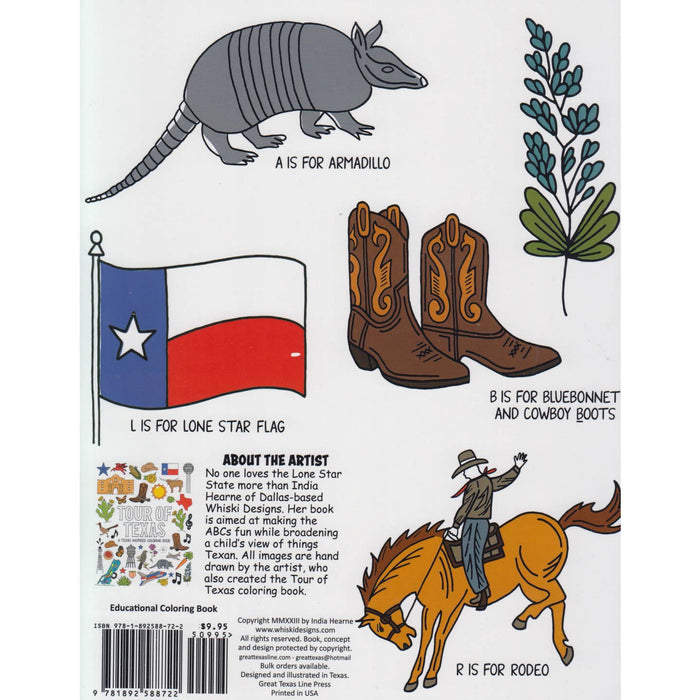 Texas A To Z - Kids & Baby Coloring Book