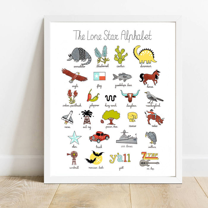 The Lone Star Alphabet Art Print