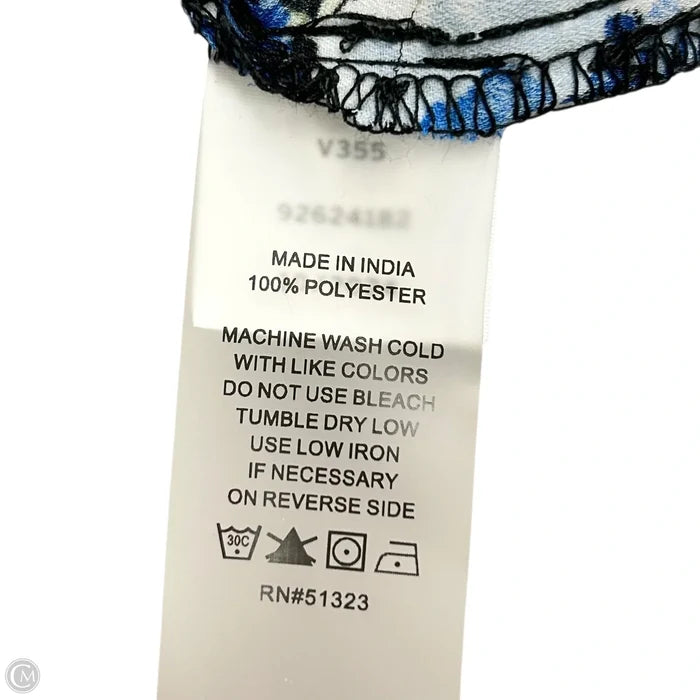 Top Long Sleeve By Vince Camuto In Black & Blue, Size: 1x
