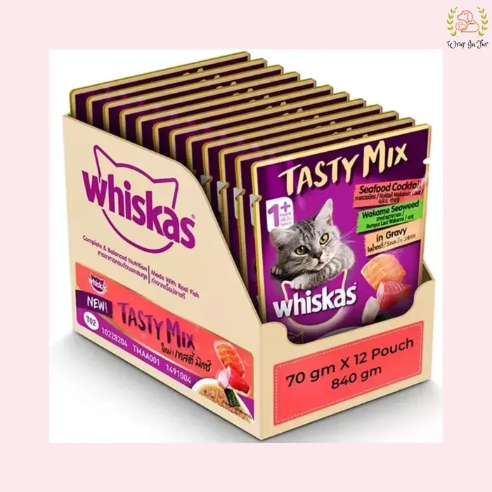 Whiskas Cat Treat with Real fish and seafood cocktail