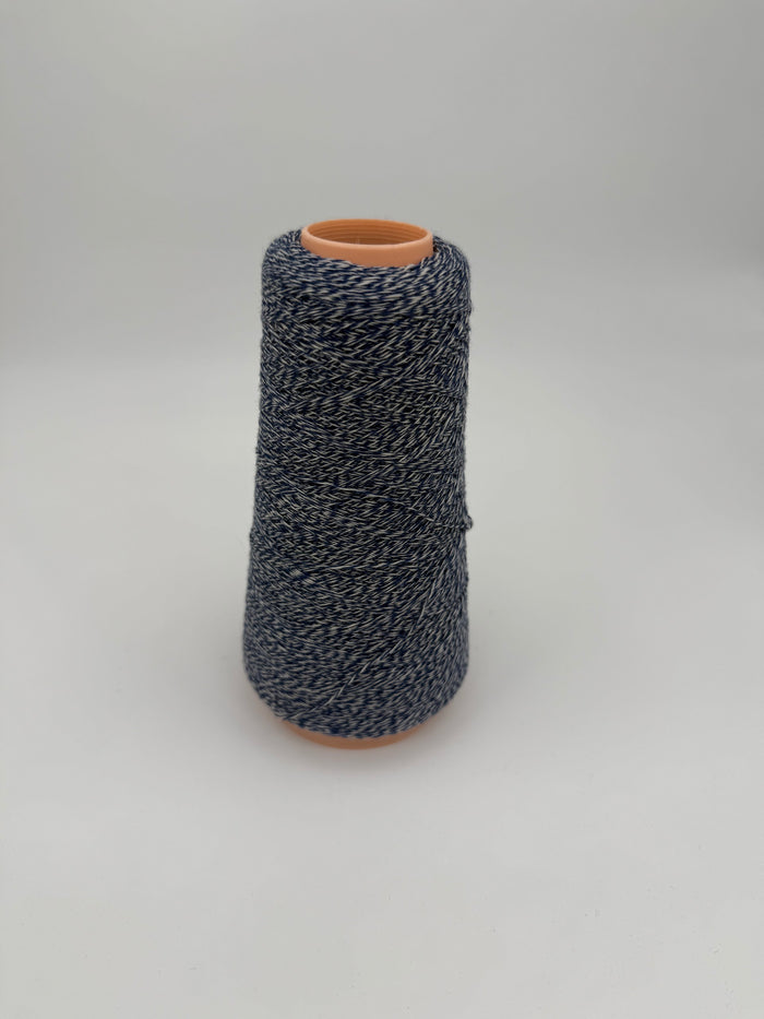 100% Cashmere Yarn - Deadstock Yarn - Todd and Duncan - Made in Scotland - Blue and White Marl - Laceweight