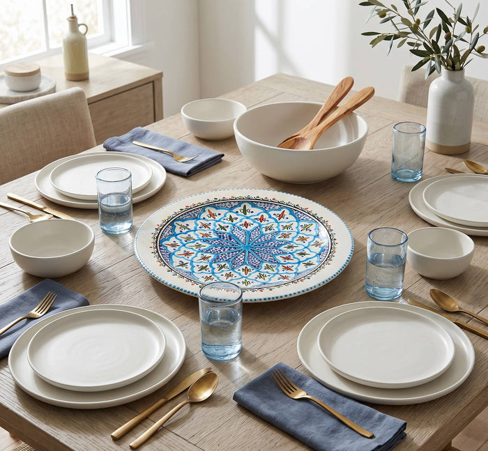 13" Rosette Round Large Platter