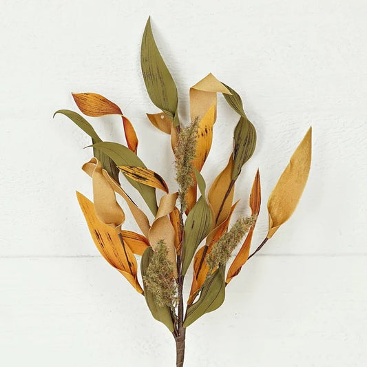 17in Fall Mix Herb Leaves with Heathers