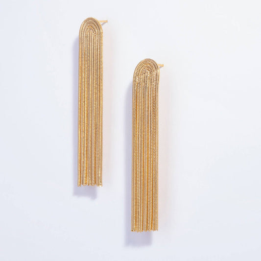 18k gold PVD Tassel Earrings