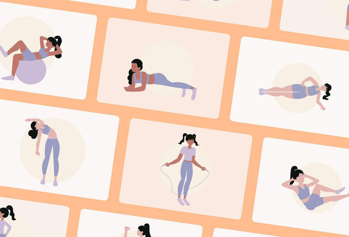 Ladystrategist 20 Unique Fitness Illustrations - Fully Editable in Canva instagram canva templates social media templates etsy free canva templates