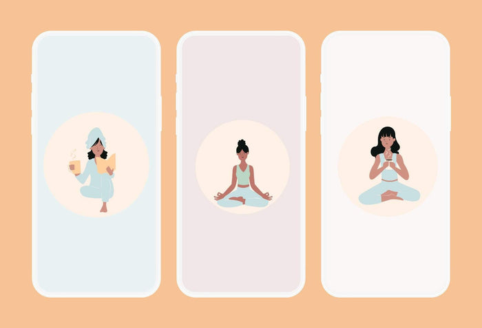 Ladystrategist 20 Unique Self-Care Illustrations - Fully Editable in Canva instagram canva templates social media templates etsy free canva templates