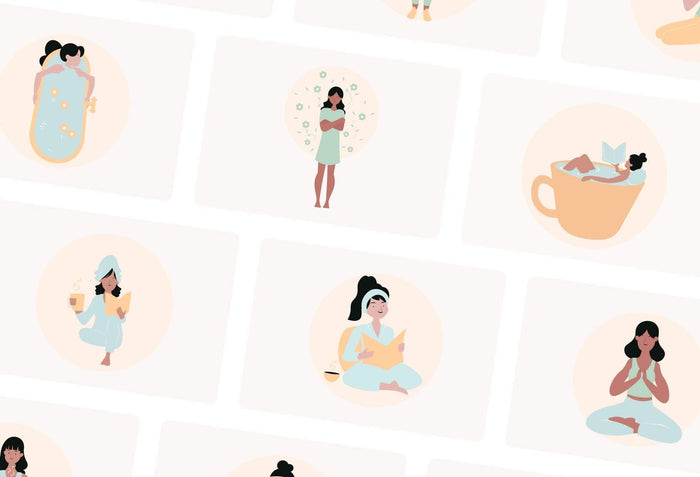 Ladystrategist 20 Unique Self-Care Illustrations - Fully Editable in Canva instagram canva templates social media templates etsy free canva templates