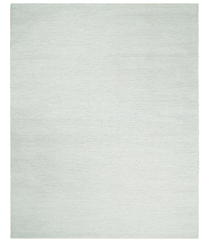 5x8 and 8x10 Braided Wool Solid White Felted Chunky Hand Woven Soft Plush Area Rug | DOV6 - The Rug Decor