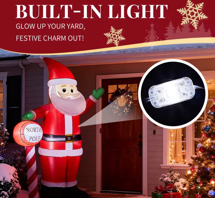 8FT Christmas Inflatables Giant Santa Outdoor Yard Decoration Blow Up