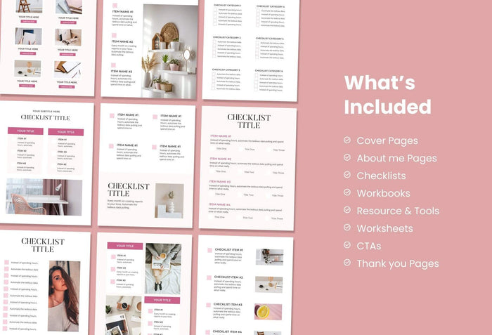 Ladystrategist 95 Page Lead Magnet Creator Kit - Worksheet, Ebook, Workbook, Checklist - Editable Canva Template instagram canva templates social media templates etsy free canva templates