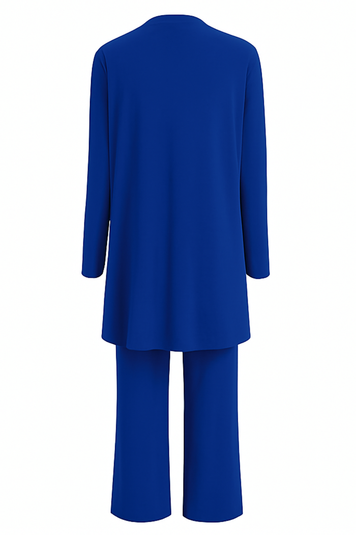 Adele | Women's Cashmere-Blend 3-Piece Cardigan, Top & Wide-Leg Trouser Set