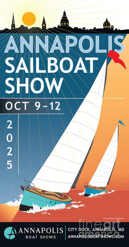 Annapolis Sailboat Show Poster - Art Print