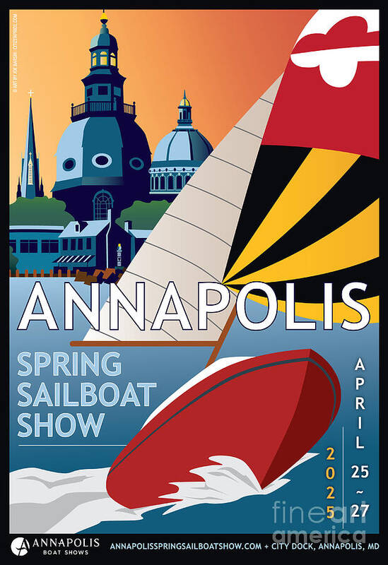 Annapolis Spring Sailboat Show Poster - Art Print
