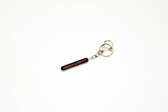 Anxious & pretty recycled acrylic keychain / bag charm