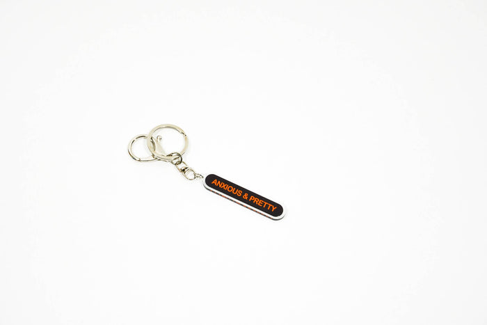 Anxious & pretty recycled acrylic keychain / bag charm